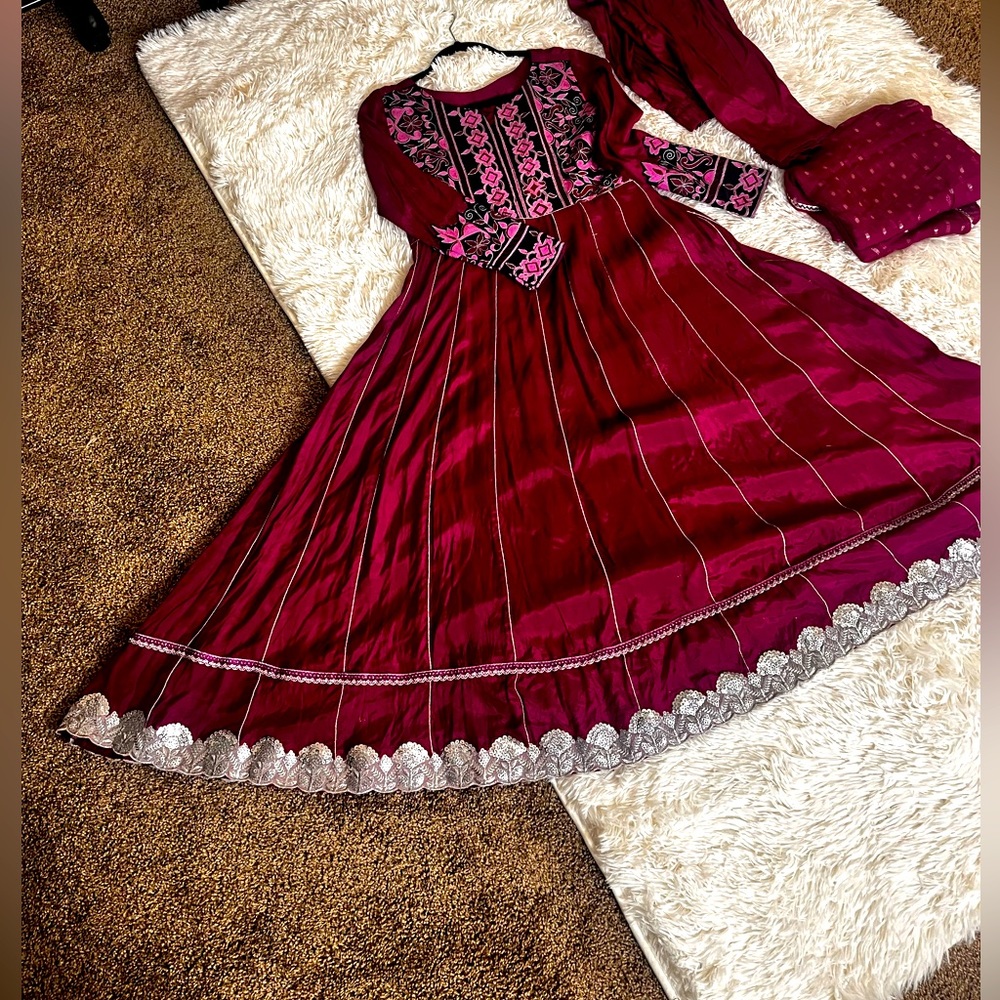 Indian Pakistani Long Dress for Party Wedding Mehndi haldi